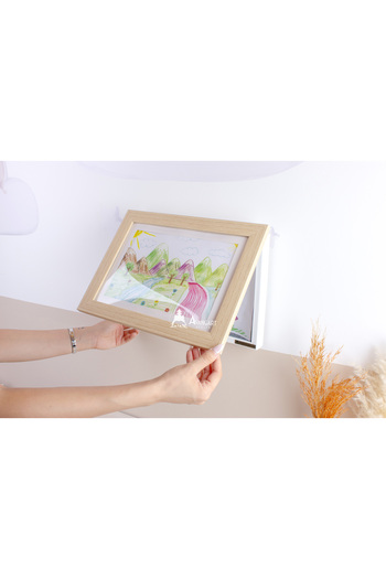 Atölye Avangart Folding Painting Art Frame for Kids - Light Oak -A4-