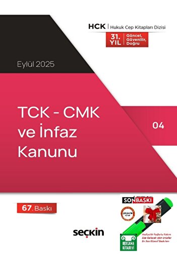 Seçkin Yayıncılık Tck – Cmk Ve Infaz Kanunu (CEP KİTABI) /Fosforlu Kalem Hediyeli)