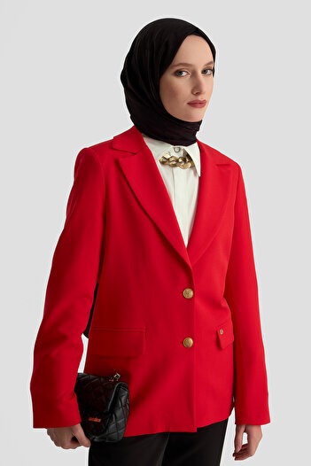 Armine Two Buttons Double Pockets Style Jacket Autumn-Winter