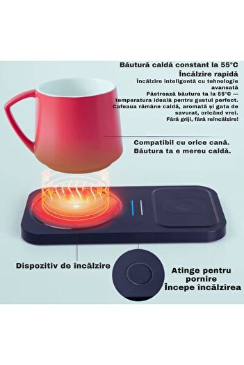 MACASORE HC809 Wireless Charger with Keep Warm Function + Ceramic Mug