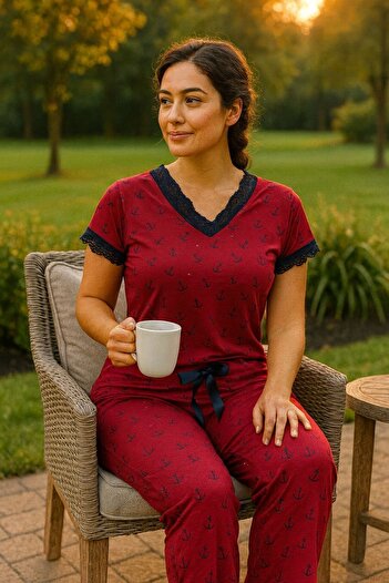 Lady Queen Ring Viscose Pajama Set