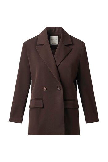 FACETTE Women's 2023458577   Brown Buttoned Blazer Jacket