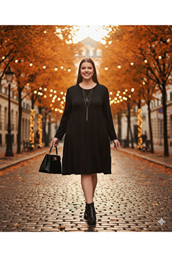 MODA Women's Plus Size Viscose Flared Very Comfortable Dress