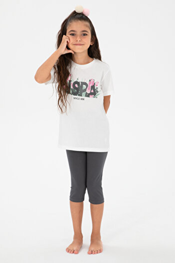 U.S. Polo Assn. Girl's White Pajama Set 50312579 -Vr013