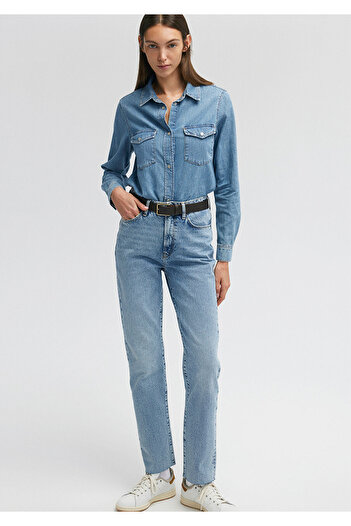 Mavi Pantaloni New York Classic din denim, vintage, albastru indigo, jeans101441-86468