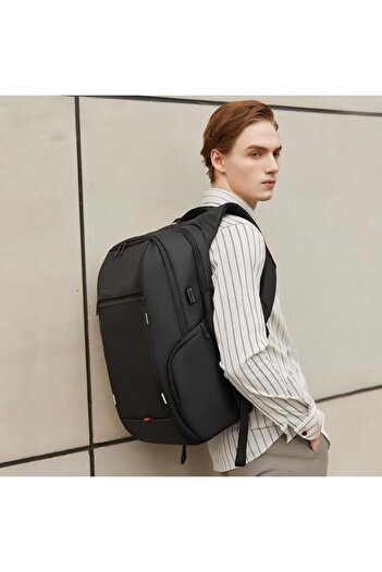 fun zone Polyester Laptop Backpack Black