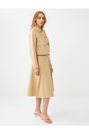 Jimmy Key Μίντι φούστα Camel Hair Casual Cut Regular Waist Gabardine