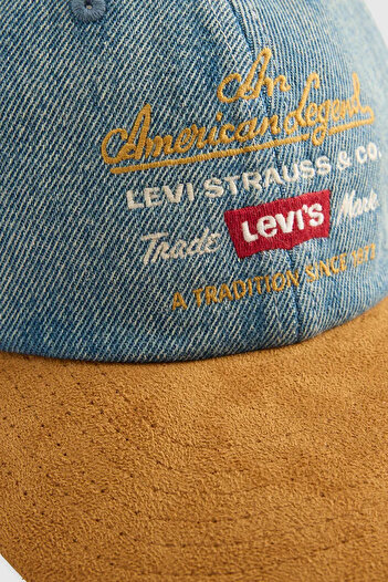 Levi's Relaxed Dad Cap Denim Grafik Şapka - 004BQ-0001