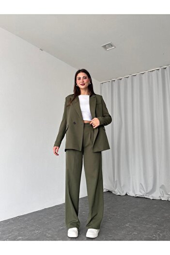 EFSUN MODA KADIN OVERSİZE CEKET PANTOLON TAKIM ASTARLİ