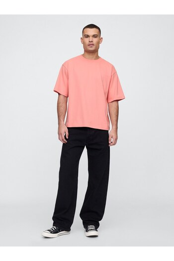 GAP Erkek Pembe VintageSoft Boxy T-Shirt