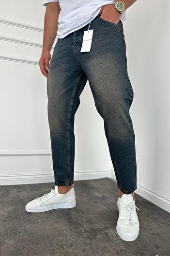 MADZEYMODA Boyfriend Mold Blue Denim Παντελόνι τζιν ανδρικό τζιν KE-605