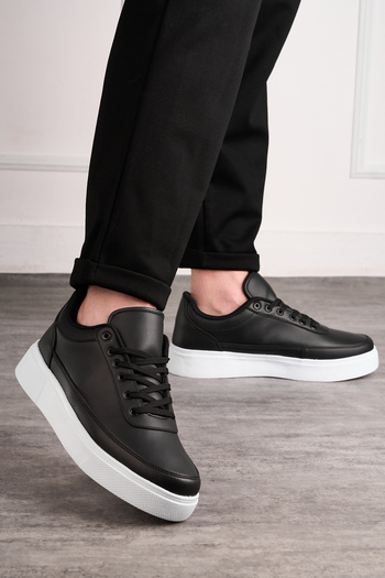 E SPORT Günlük Siyah Beyaz Erkek Sneaker Ayakkabı