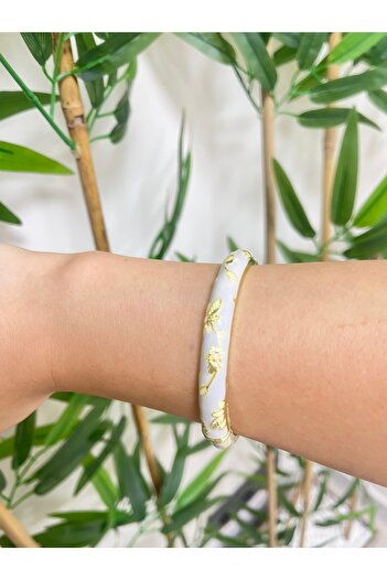 Vitastyle Vintage Flower Mineli Handcuff Bracelet