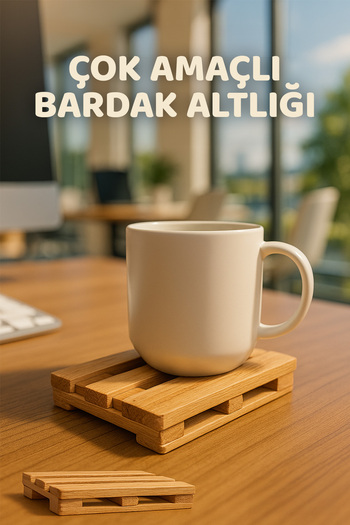 hak-iş oyuncak Toy Wooden Pallet, Coaster, Multi-Purpose - 12X8 cm
