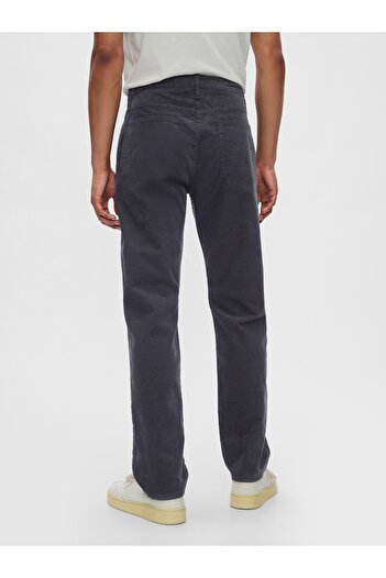 GAP Erkek Gri GapFlex Kadife Straight Jean Pantolon