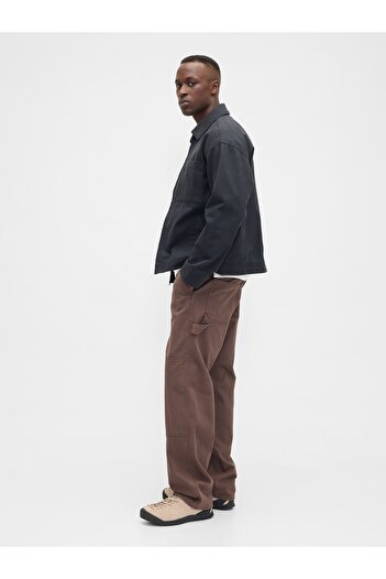 GAP Erkek Kahverengi Relaxed Washwell Pantolon