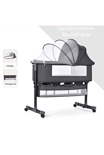 Generic Luxury Bedside Crib with Adjustable Height Crib with Mattress