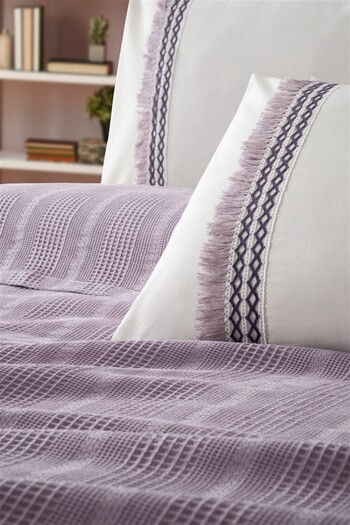 Sevim Tivoli Single Waffle Pike Set-3 Piece Lace Honeycomb Pike-Melanie-Lilac