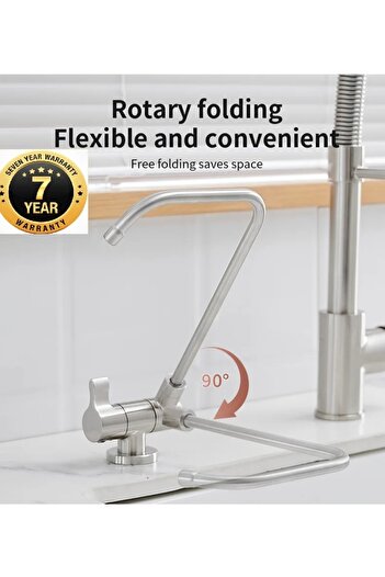 OEM Water Purification Faucet Folding Built-In New Model Matte Chrome Nickel Imported 7 Years Warranty