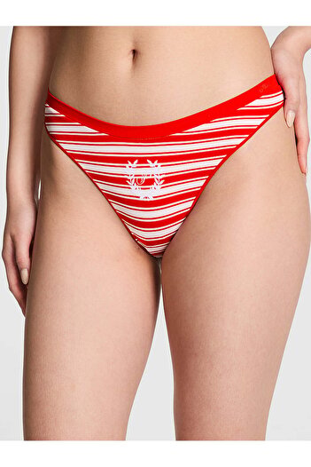 PINK Seamless Derin Bacak Kesim Tanga