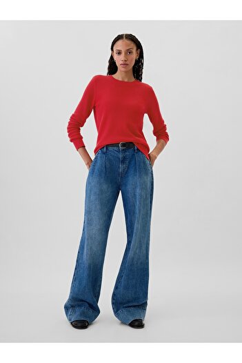 GAP Kadın Kırmızı Textured Kazak