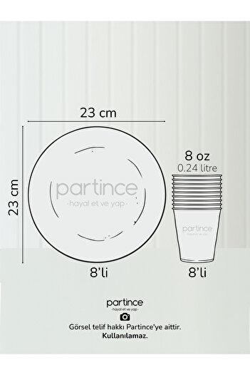 partince Mermaid Theme Disposable Paper Plates Cups Forks Spoons Knives 3 Piece Mermaid Birthday Set