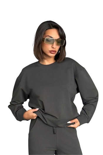KAPHONE Women's 0 Neck Cotton Sweatshirt