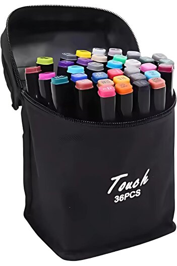 Twisoo Dual Tip Art Markers with Carrying Case – Odorless & Non-Toxic Twin Head Permanent Colourin