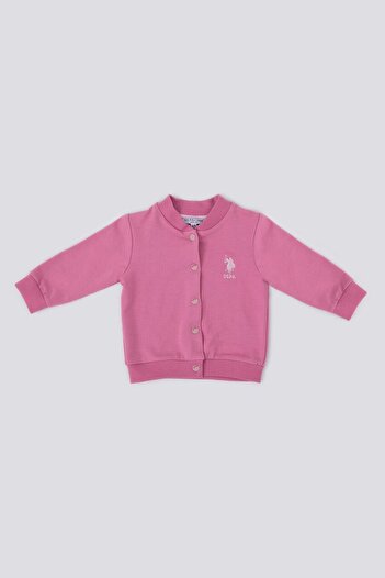 U.S. Polo Assn. Candy Baby Pink Baby Cardigan