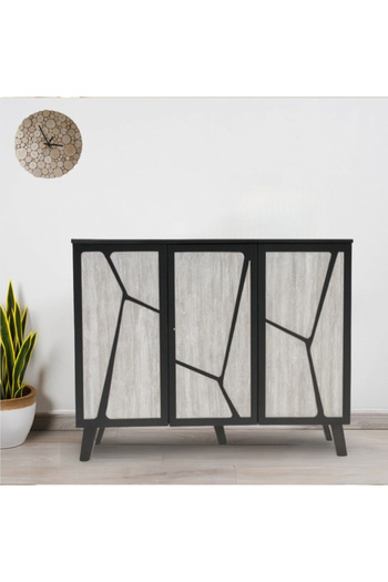 DEC20 Malaysian 3-door shoe cabinet with luxurious design