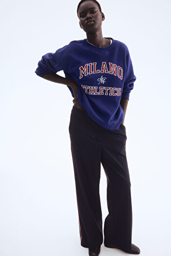 H&M Yazı Motifli Sweatshirt