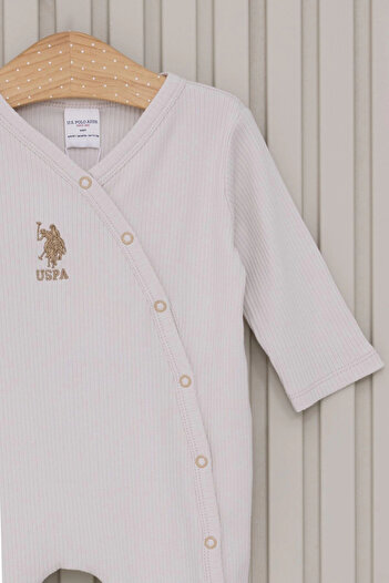 U.S. Polo Assn. Baby Boy Brown Jumpsuit