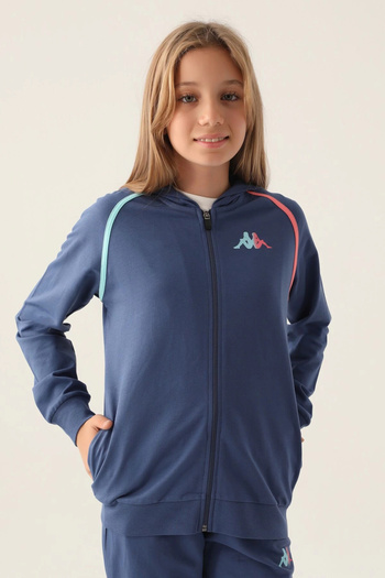 Kappa SWEATSHIRT FULLZIP PENTRU FATA - ALBASTRU NOAPTE