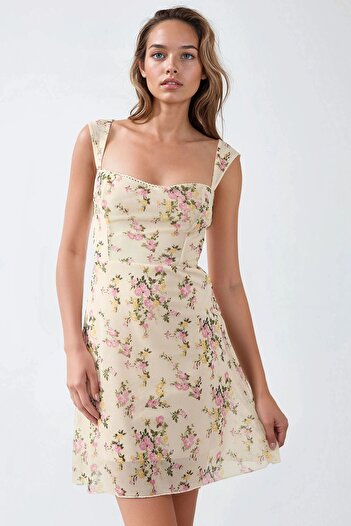 Hiccup Sweetheart Neck Polka Dot Mini Tulle Dress