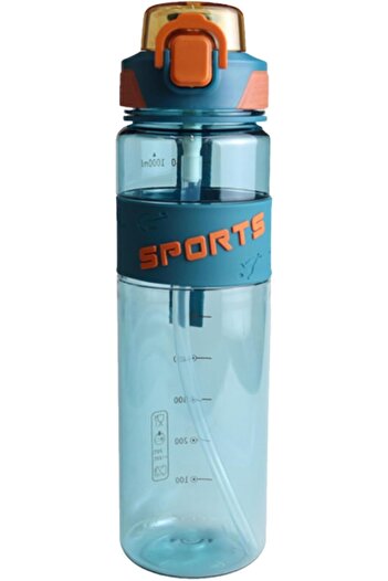 Twisoo Sports Water Bottle - 1000ml Leak Proof Gym Bottle, BPA Free, Food Grade Plastic and Silicone