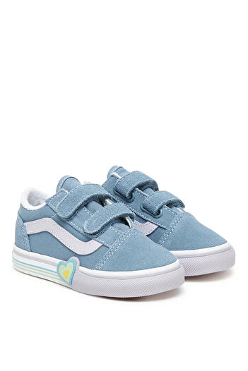 Vans Mavi Bebek Yürüyüş Ayakkabısı VN000D4SCFL1-Old Skool V Heart