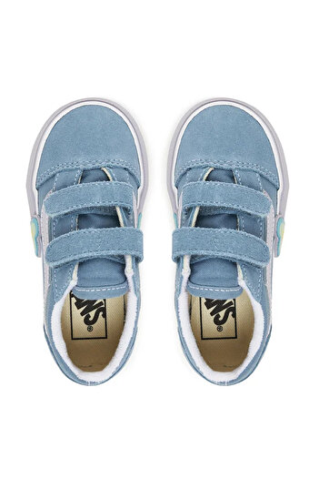Vans Mavi Bebek Yürüyüş Ayakkabısı VN000D4SCFL1-Old Skool V Heart