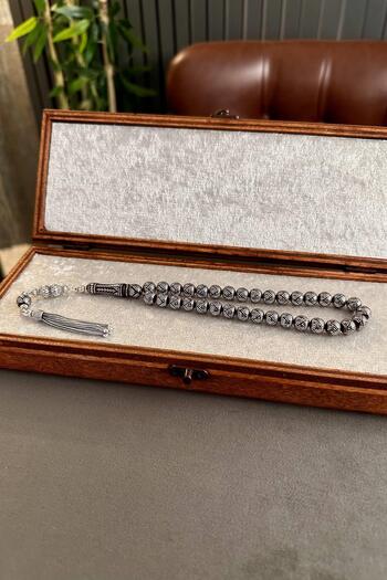 dergah tesbih Master M. Serkan Coşkun Full Silver Wrist-Length Kuka Prayer Beads