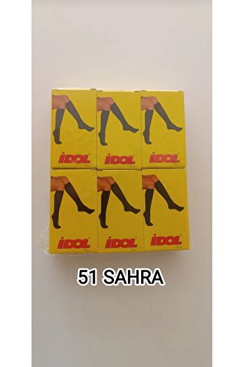 ASGÜL SOCKS χρώμα σαχάρα (51) Ανθεκτικές στην ξεπήδαση Κάλτσες μεσαίου πάχους κάτω από το γόνατο 6 ζευγάρια (40 denier)