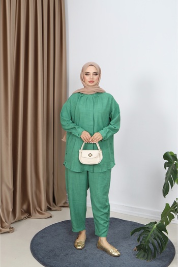 NİSUM MODA Pants Suit with Hidden Buttons