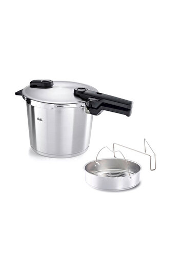Fissler Vitaquick ®   Premium 10 Liter Pressure Cooker + Steam Attachment (Fissler Turkey Guaranteed)