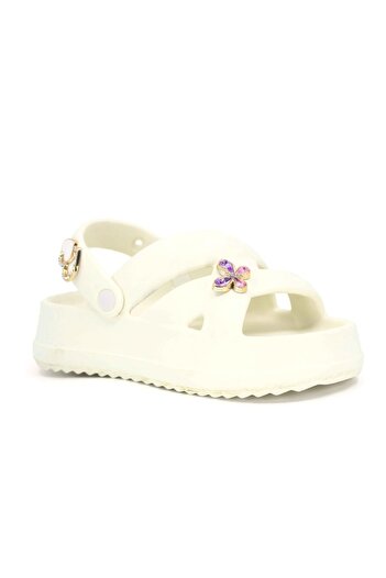Riva Shoes Girls' Sandals Pool Beach Vacation Casual Summer Comfortable Non-Slip Sole Butterfly Detailed Slippers