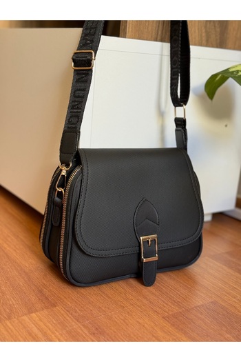 Bagnest Convenient Women's Shoulder Bag with Four Pockets, Zipper and Snap Closure