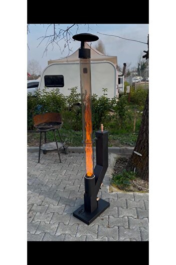 DT DEFNE TASARIM Pelet Soba Roket Pelet Sobası Bahçe Şöminesi