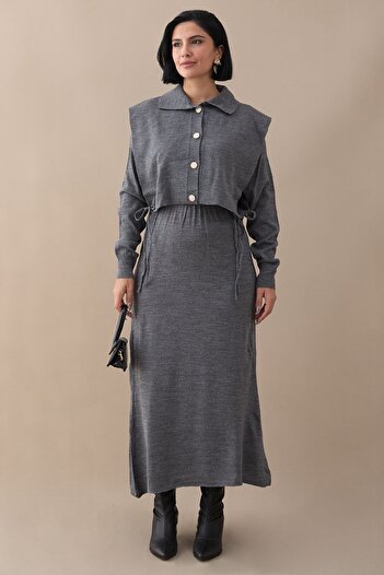 InStyle Anthracite Suit with Bolero Dress