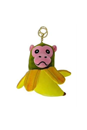 Flippy Plush Keychain Toy, Flippy, Italian Brainrot Banana Monkey Chimpanzee Bananini, 14 x 10 cm