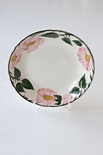 Villeroy & Boch Wild-Rose Handmalerei Antika Porzellan Dinner Plate Pink Green