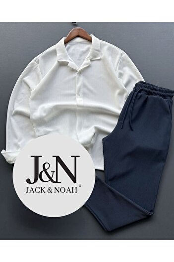 ALİ.COM 2025 New Season Ottoman Rubberized Lycra Stretchy Fabric Shirt Pants Set