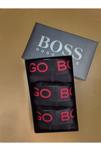 BOSS , Boxer Shorts 3-Pack, Black-Red, L