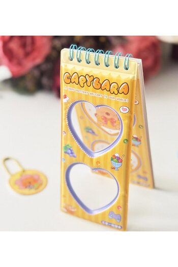 Gift Moda Capybara Spiral Notebook - 8 Sheets with Sticker Gift